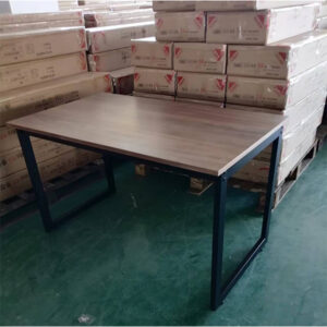 Solid Wood Top Metal Frame Desk