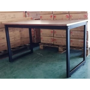 Solid Wood Top Metal Frame Desk