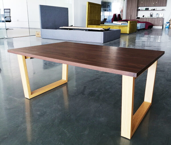 Golden Simple Steel Wooden Table Design